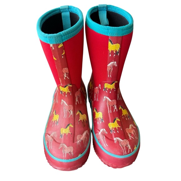 Smoky Mountain boots Kids youth Red Horsin around muck Rain Boots SZ 2 - Picture 1 of 9